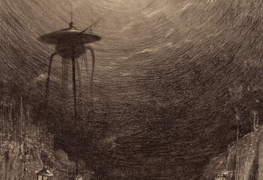 War of the Worlds Illustration, Martian Machine Over the Thames, Henrique Alvim Corrêa