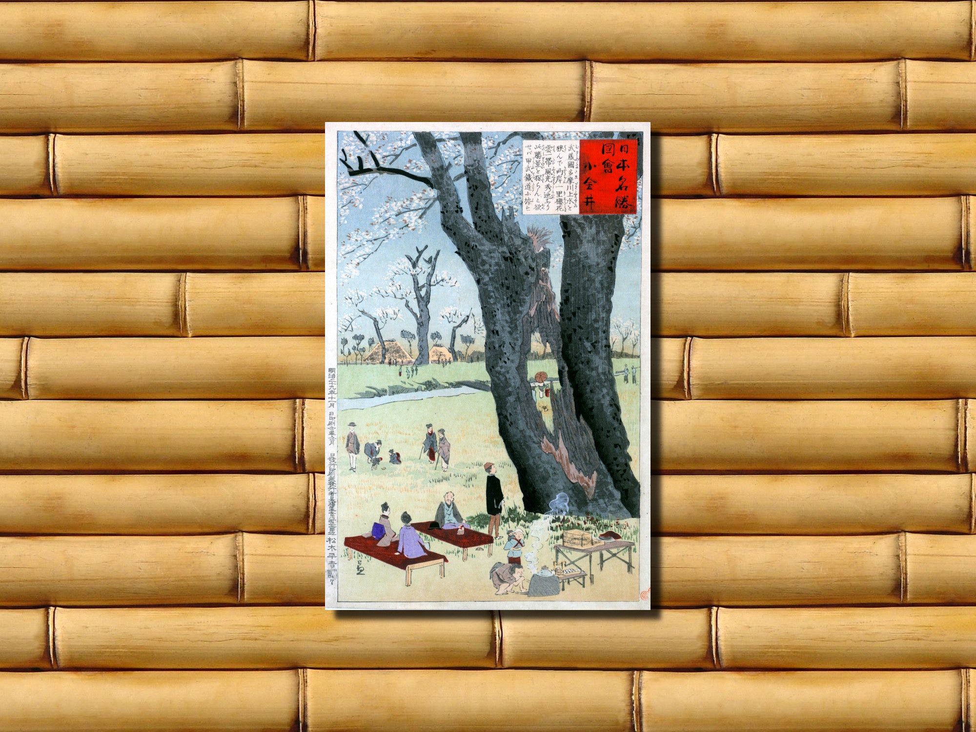 Kobayashi Kiyochika, Japanese Art Print : One Hundred Views of Musashi, 13