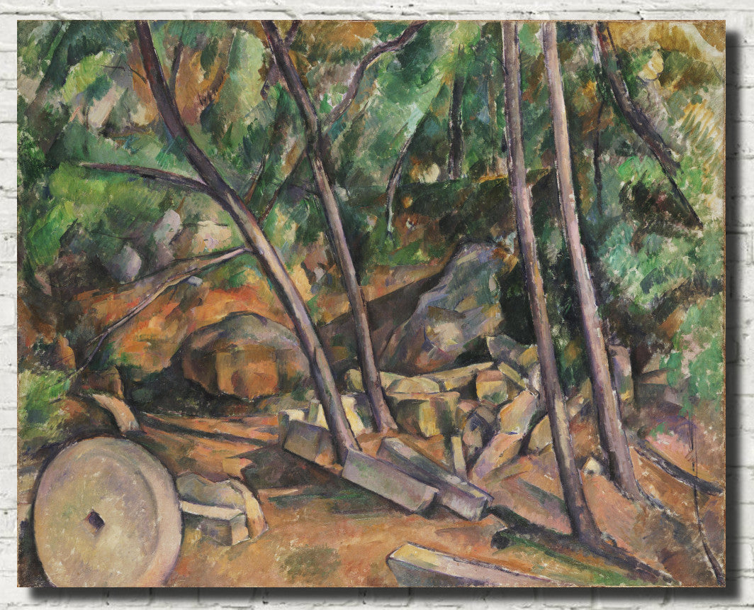 Paul Cézanne Post-Impressionist Fine Art Print, Millstone in the Park of the Château Noir