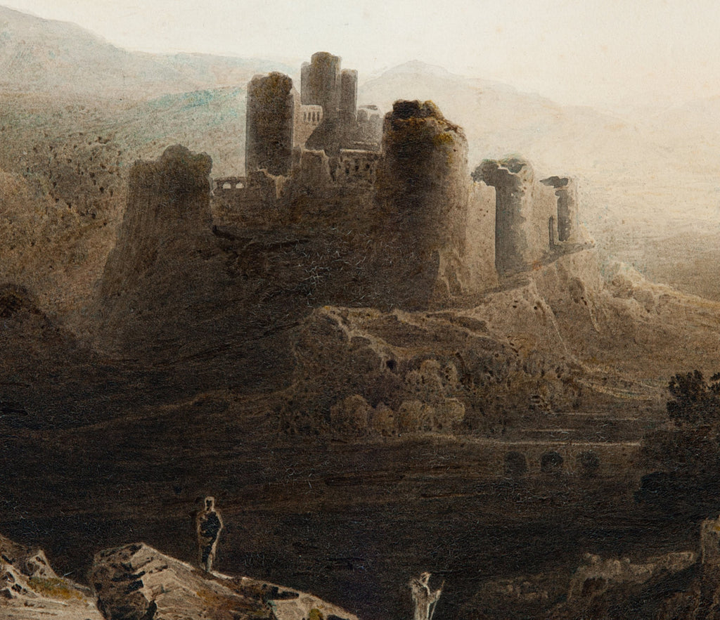 John Martin Fine Art Print: Moonlight - Chepstow Castle