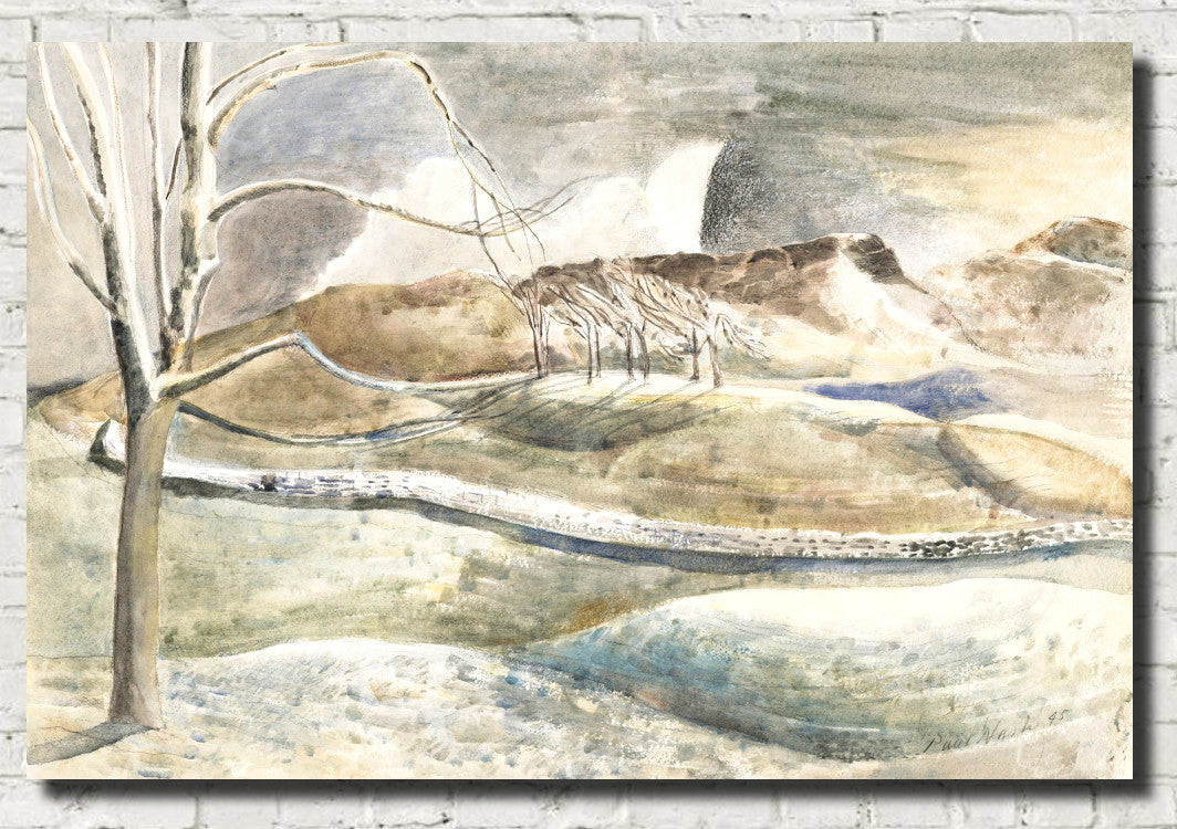 Paul Nash Fine Art Print, Moonrise over Cleeve Hill