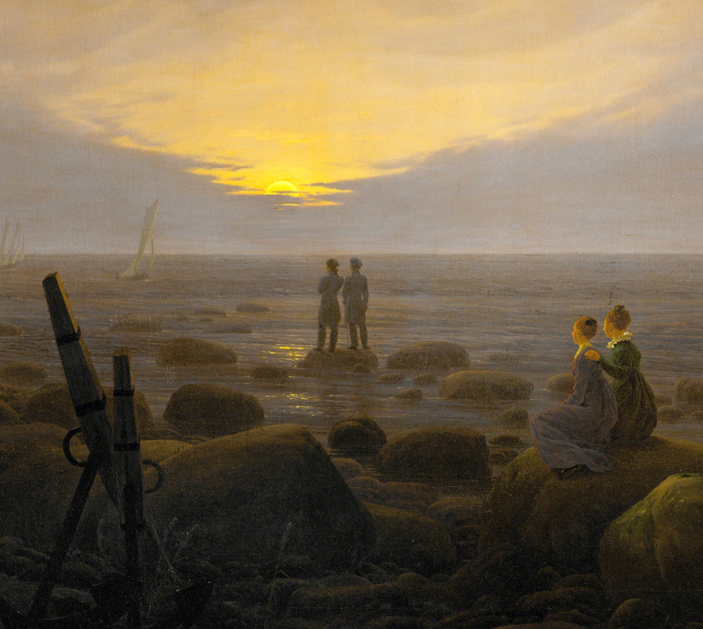 Caspar David Friedrich Fine Art Print, Moonrise over the Sea