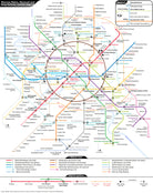 Moscow Metro Map Print Russian Travel Poster Art