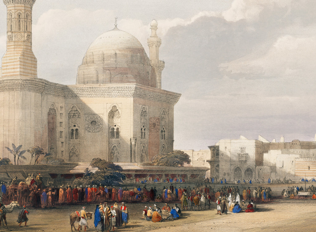 Mosque of Sultan Hassan from the Great Square of the Rumeyleh, David Roberts Fine Art Print