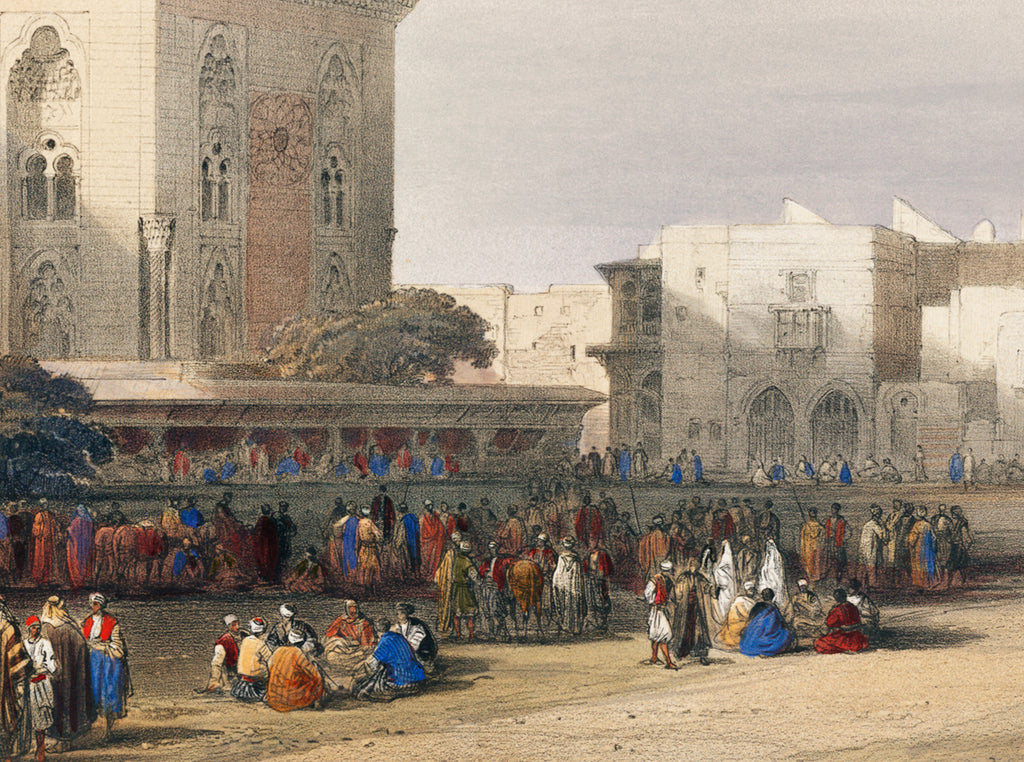 Mosque of Sultan Hassan from the Great Square of the Rumeyleh, David Roberts Fine Art Print