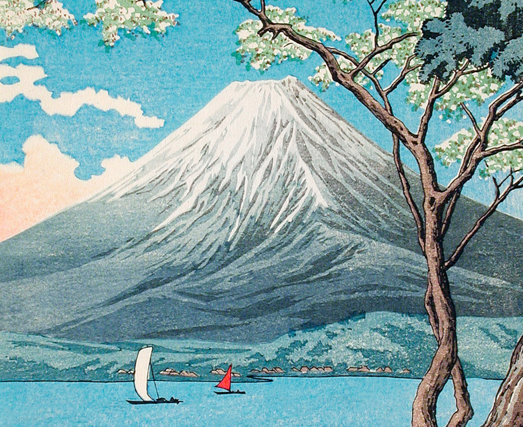 Mount Fuji from Lake Yamanaka, Japanese Fine Art Print, Hiroaki Takahashi