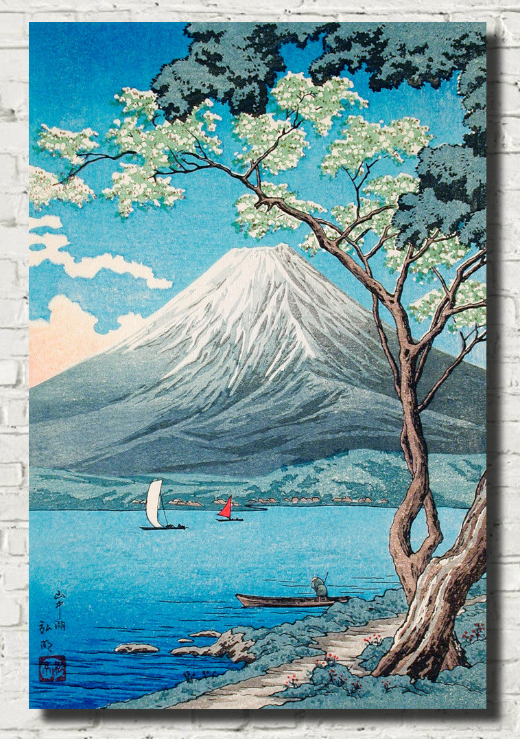 Mount Fuji from Lake Yamanaka, Japanese Fine Art Print, Hiroaki