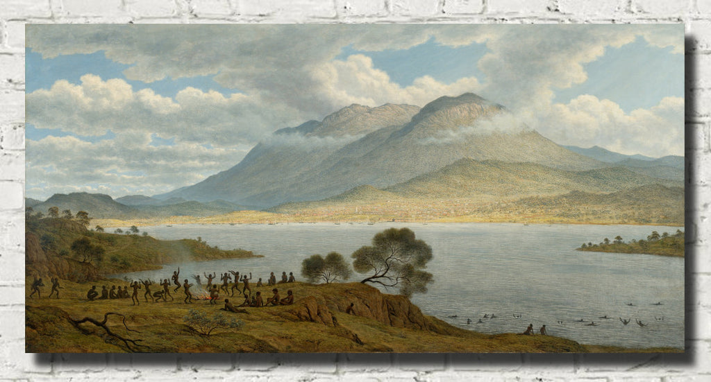 John Glover Fine Art Print : Mount Wellington and Hobart Town from Kangaroo Point