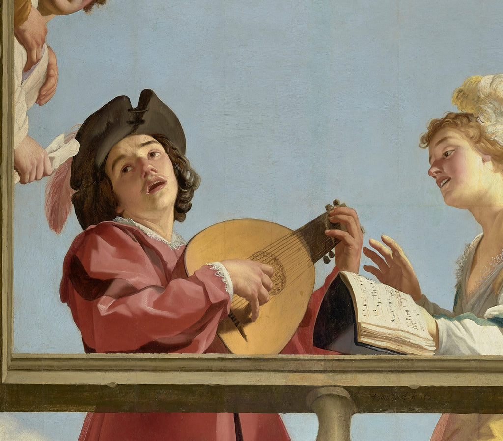 Musical Group on a Balcony, Gerard van Honthorst Fine Art Print