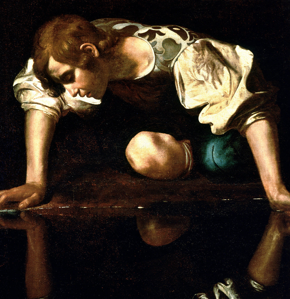 Caravaggio Baroque Fine Art Print, Narcissus