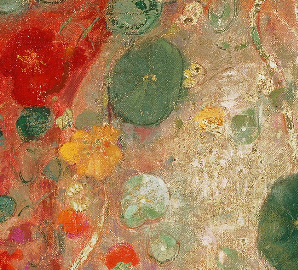 Nasturtiums Flower Painting, Odilon Redon Fine Art Print