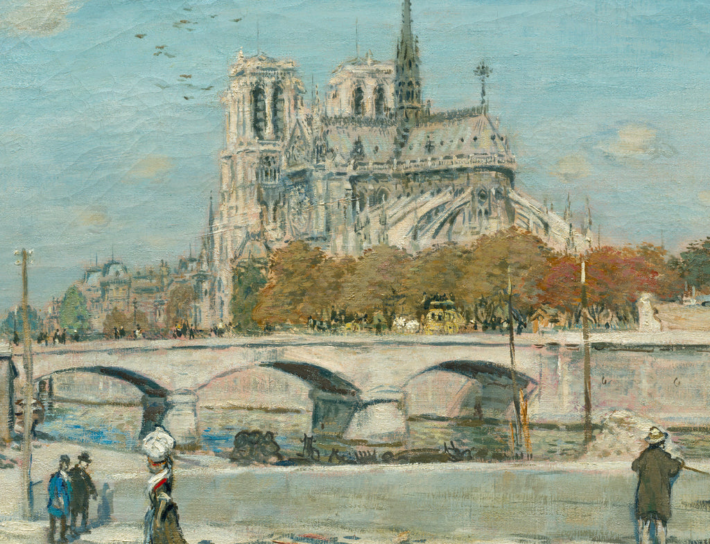Notre Dame Seen from the Quai de la Tournelle, Jean-François Raffaëlli Fine Art Print