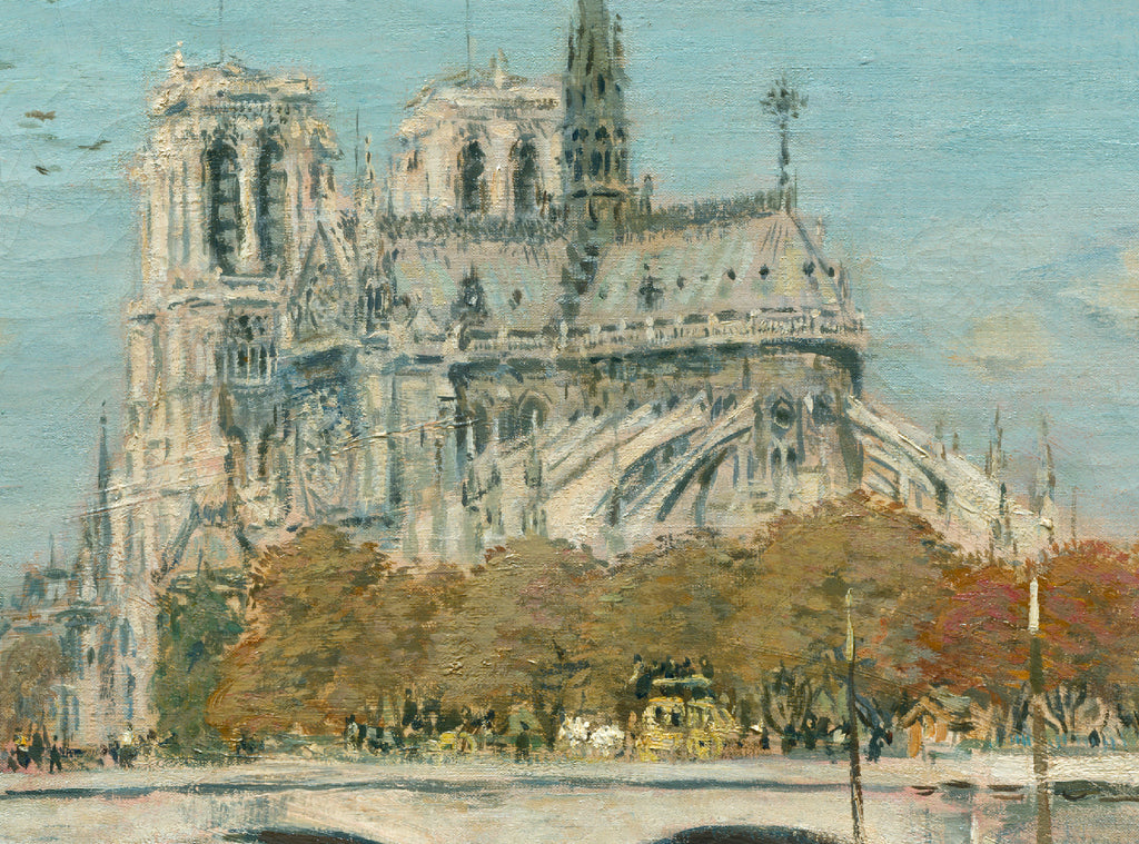 Notre Dame Seen from the Quai de la Tournelle, Jean-François Raffaëlli Fine Art Print