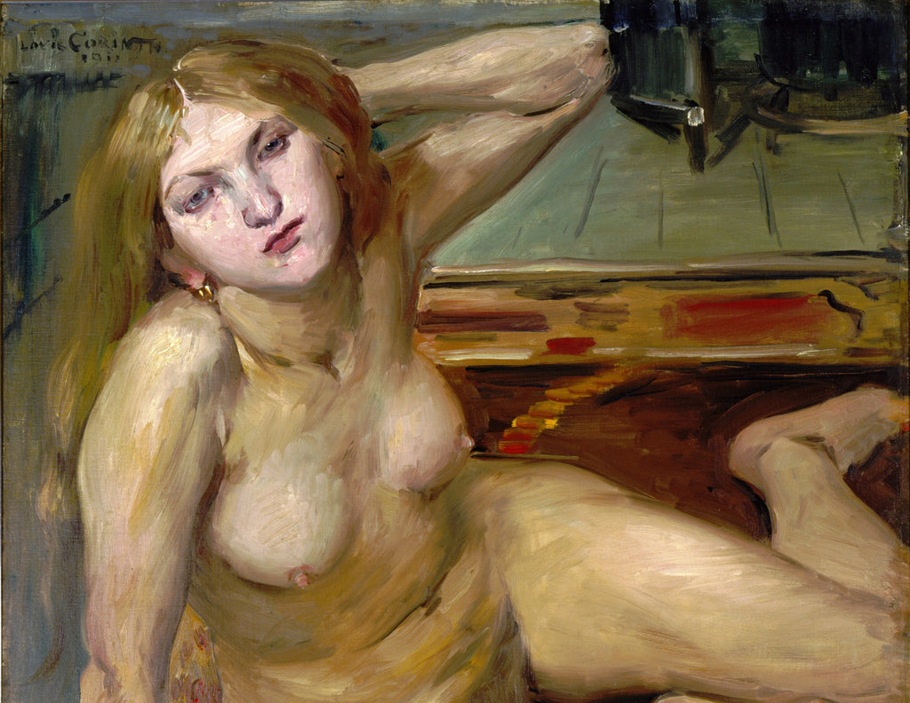 Nude Girl on a Rug, Lovis Corinth Fine Art Print