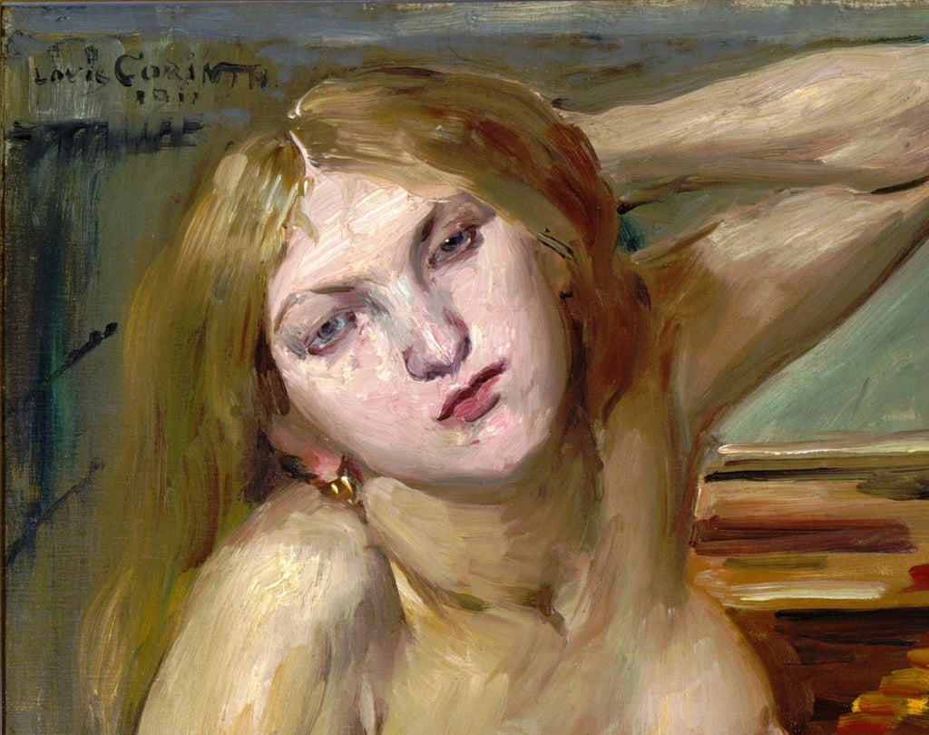 Nude Girl on a Rug, Lovis Corinth Fine Art Print