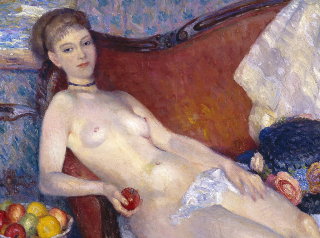 Nude With Apple, William Glackens Fine Art Print
