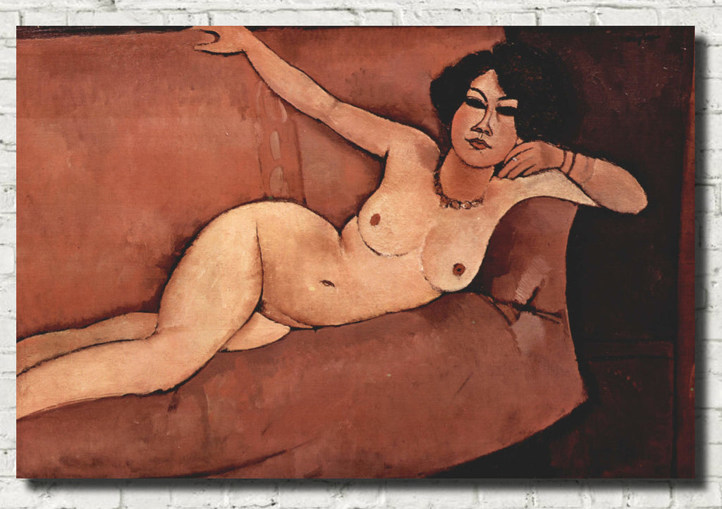 Amedeo Modigliani Fine Art Print : Nude on a Sofa