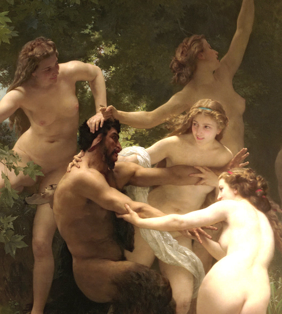 William-Adolphe Bouguereau, Fine Art Print : Nymphs and Satyr
