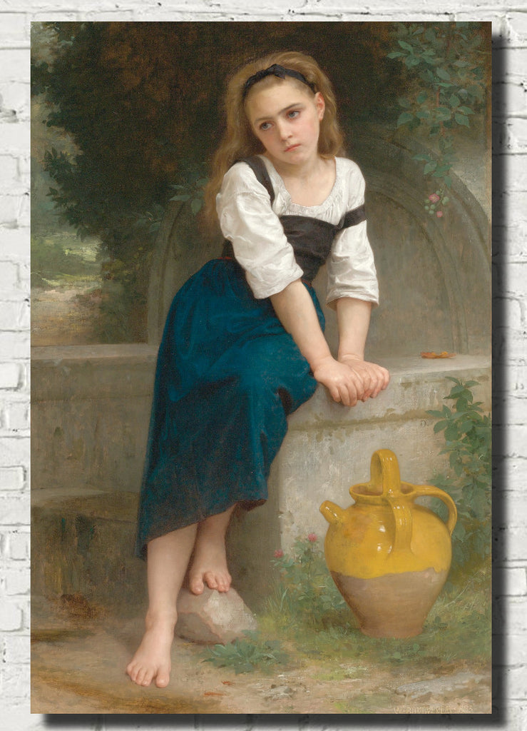 William-Adolphe Bouguereau, Fine Art Print : Orpheline at the Fountain