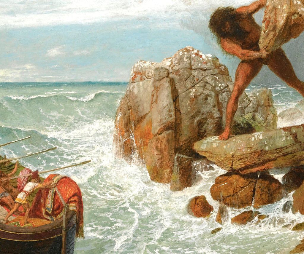 Odysseus and Polyphemus, Arnold Bocklin Fine Art Print