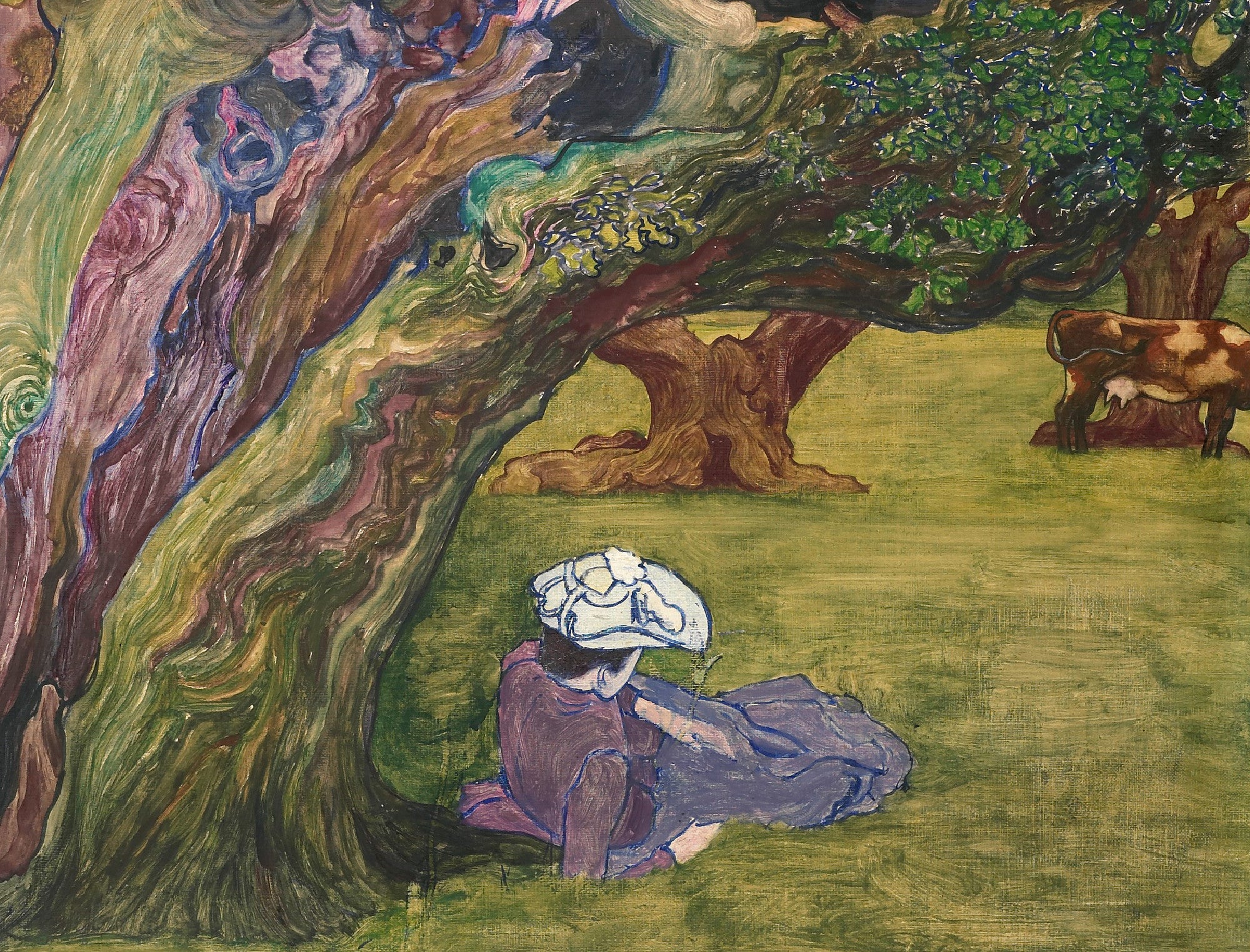 Jan Toorop Fine Art Print, Old Oaks in Surrey