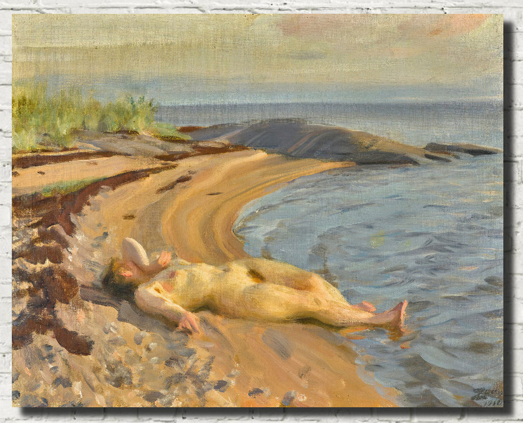 On the Beach, Anders Zorn Fine Art Print