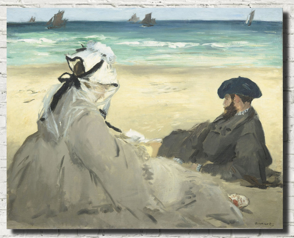 Édouard Manet, French Impressionist Fine Art Print : On The Beach