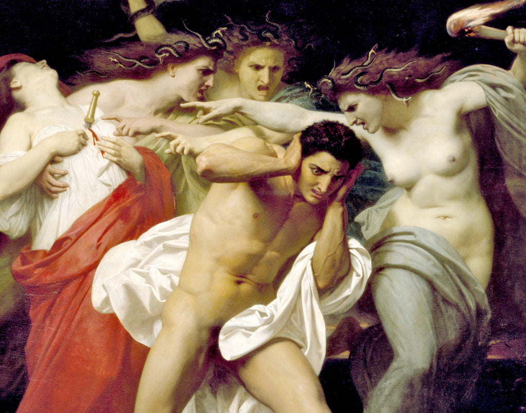 William-Adolphe Bouguereau, Fine Art Print : Orestes Pursued by the Furies