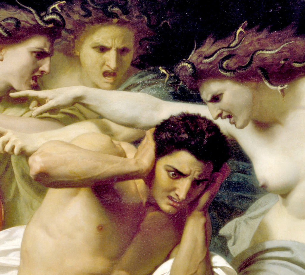 William-Adolphe Bouguereau, Fine Art Print : Orestes Pursued by the Furies