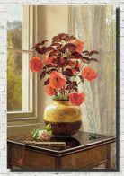  Oriental Poppy and Coleus in a Cloisonné vase, Jessica Hayllar Fine Art Print