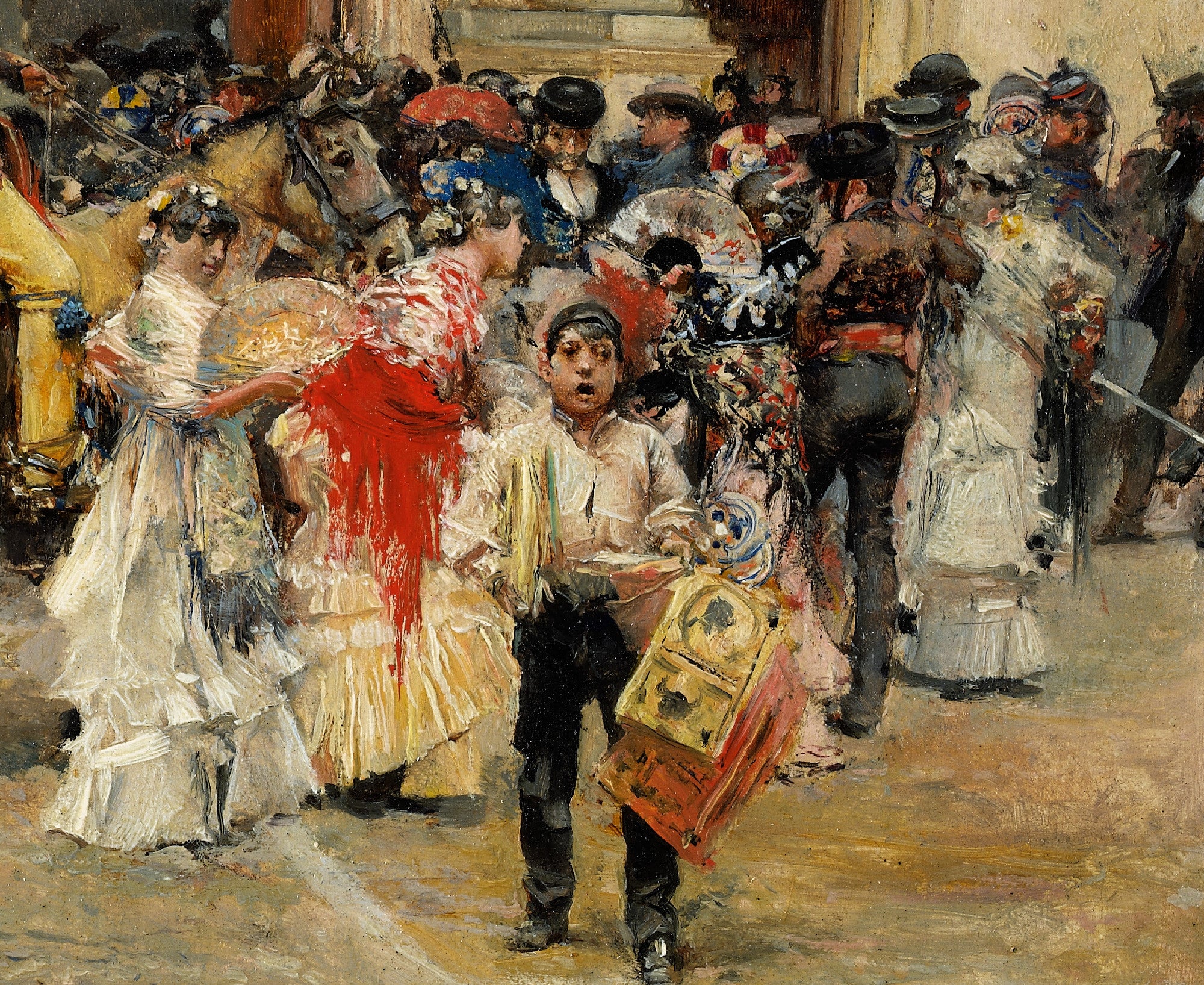 Outside The Bullring, José García Ramos Fine Art Print