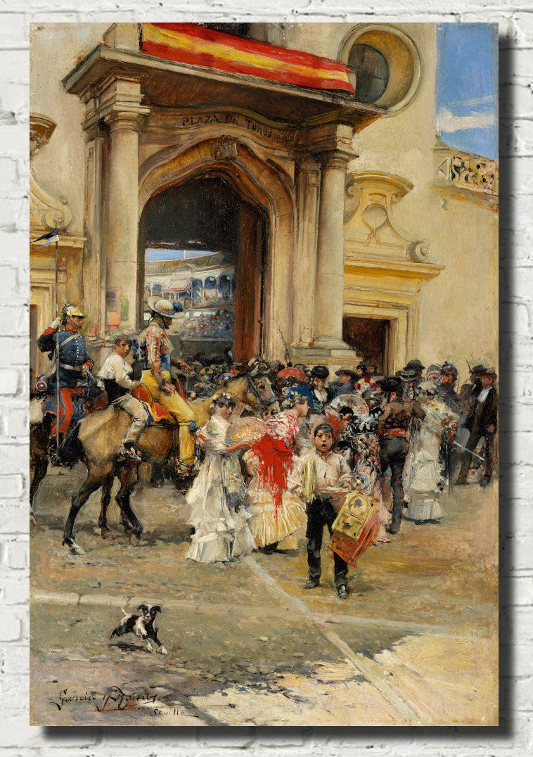 Outside The Bullring, José García Ramos Fine Art Print