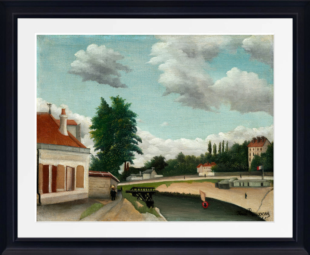 Outskirts of Paris, Henri Rousseau Framed Art Print