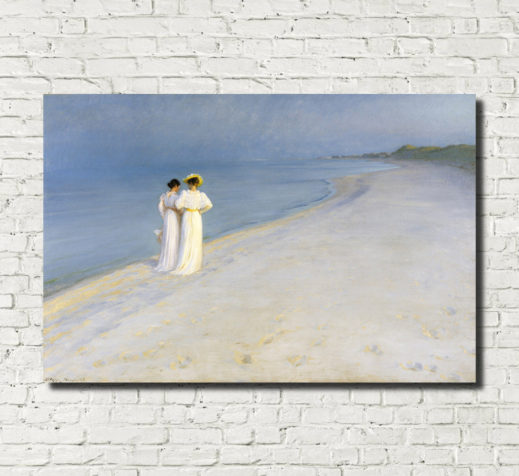 Summer Evening on Skagen's Beach, PS Krøyer Fine Art Print