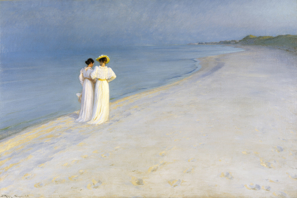 Summer Evening on Skagen's Beach, PS Krøyer Fine Art Print