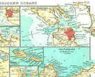 Pacific Ocean Seaports Map 1906