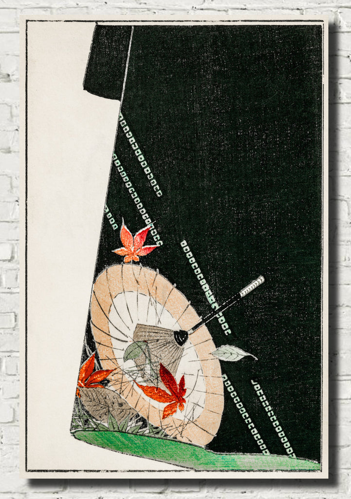 Parasol, Japanese illustration, Watanabe Shōtei Print