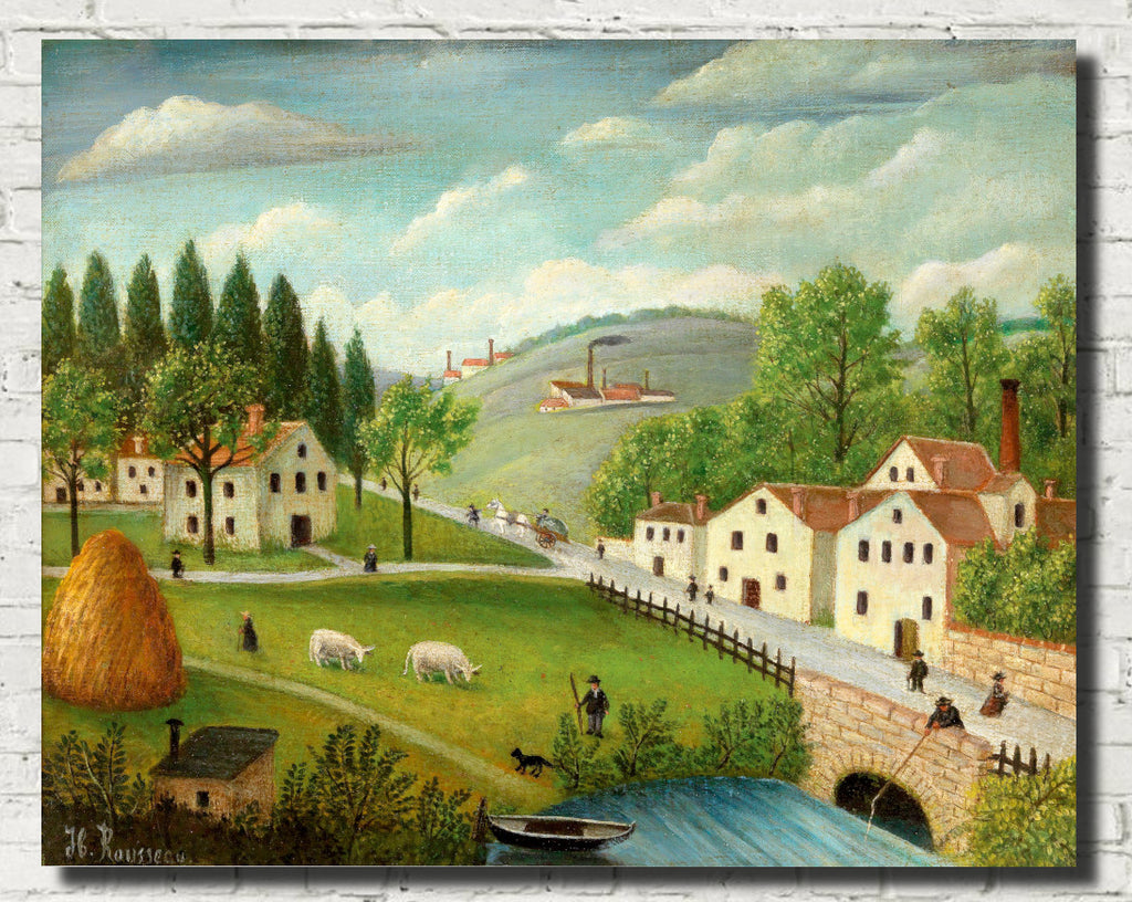 Henri Rousseau, Post- Impressionist Fine Art Print, Pastoral Landscape