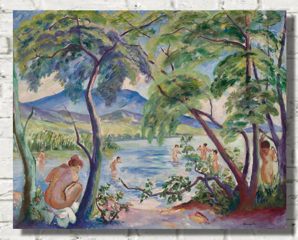 Landscape with bathers, Colombier, Henri Manguin, Paysage aux baigneuses, Colombier