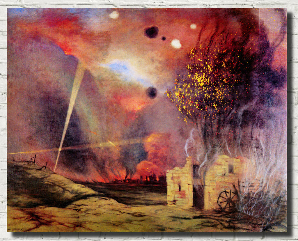 Paysage de ruines et d'incendies, Félix Vallotton