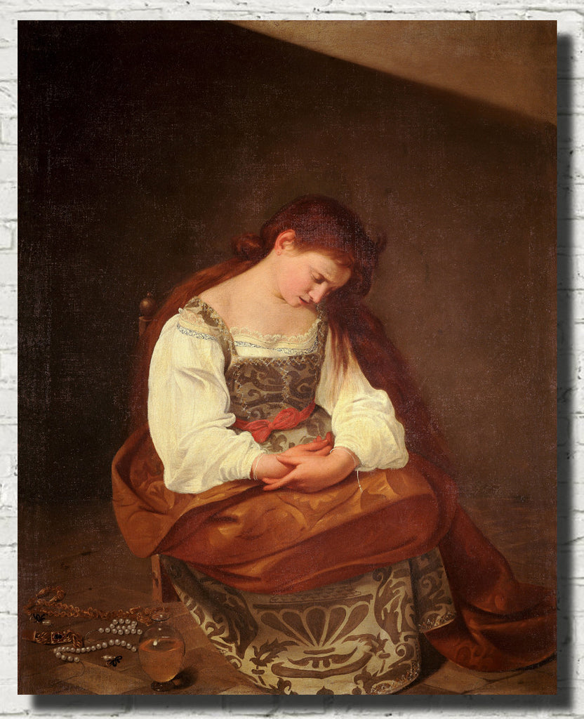 Caravaggio Baroque Fine Art Print, Penitent Magdalene