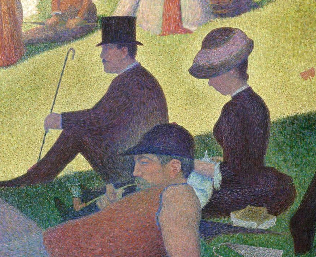 Georges Seurat , A Sunday on La Grand Jatte detail