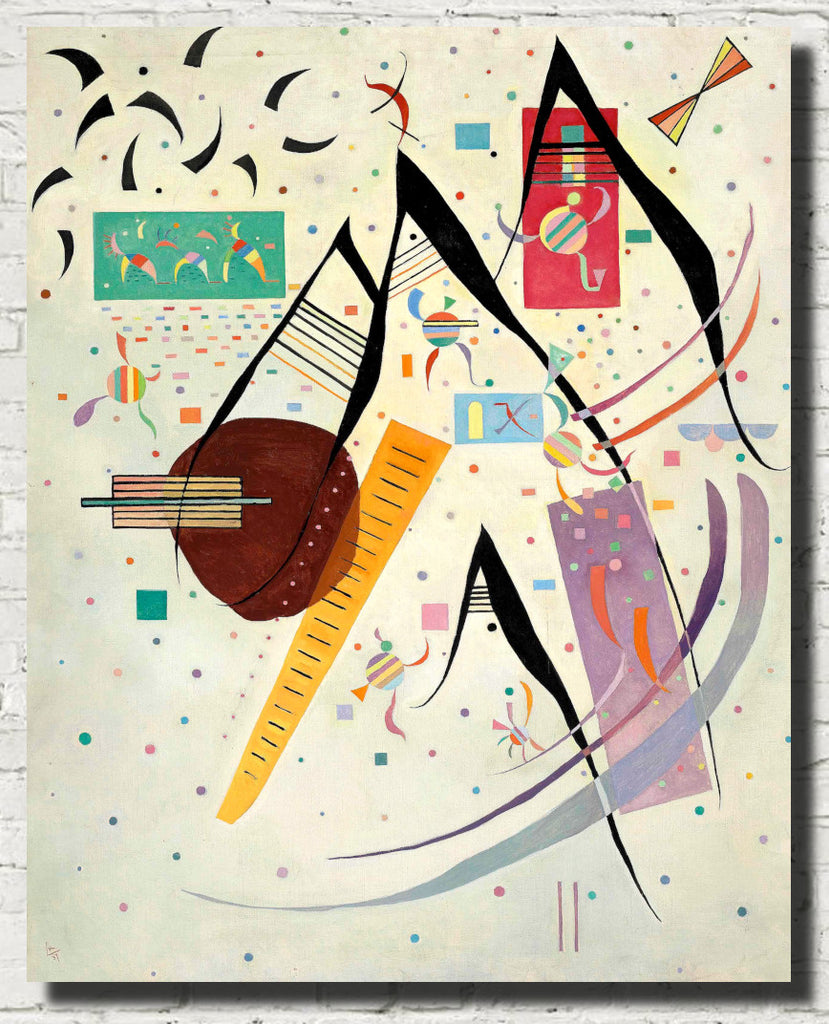 Geometric Abstract Art, Wassily Kandinsky Fine Art Print, Pointes Noires