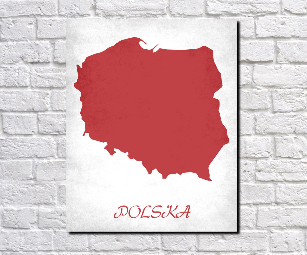 Poland Map Print Outline Wall Map