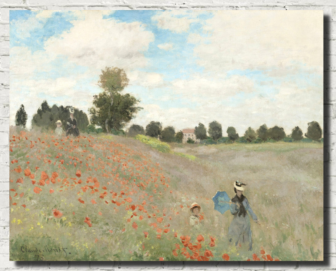 Claude Monet Fine Art Print, Poppy Field