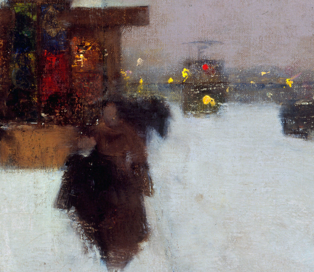 Luigi Loir Fine Art Print: Paris, Porte Maillot ; Snow at Night