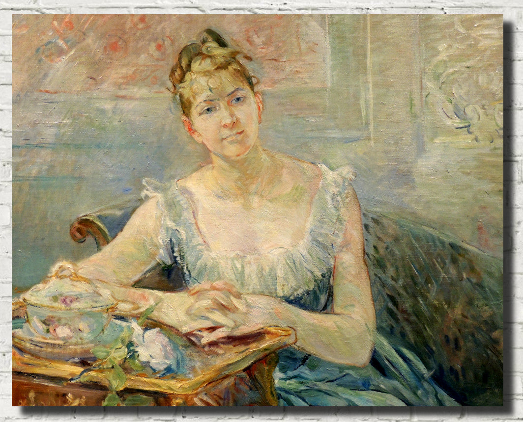 Berthe Morisot, French Fine Art Print : Portrait of Louise Riesener