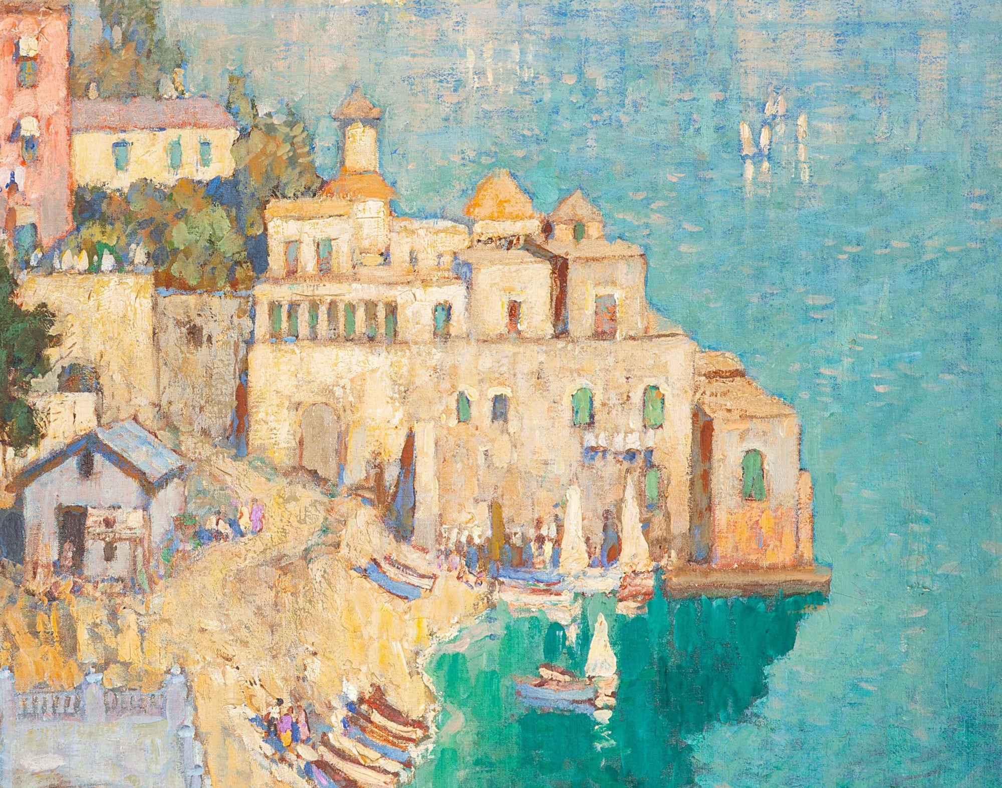 Konstantin Gorbatov Fine Art Print, Posillipo, Naples Coastal landscape
