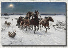 Alfred Kowalski Fine Art Print, Pursuit by Wolves