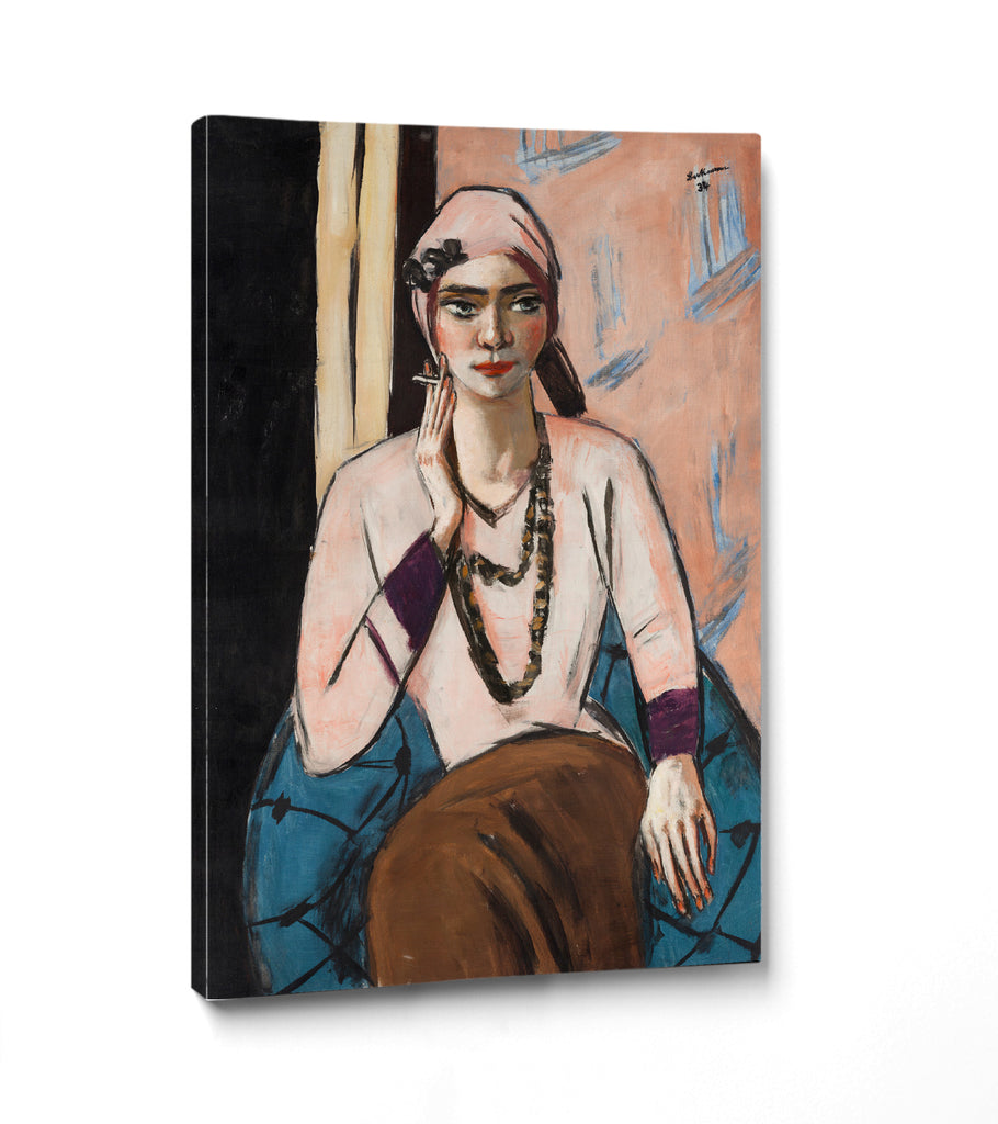Max Beckmann, Portrait of Quappi in Pink - New Objectivity